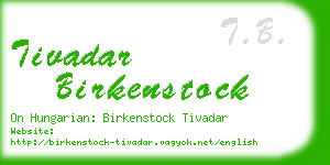 tivadar birkenstock business card